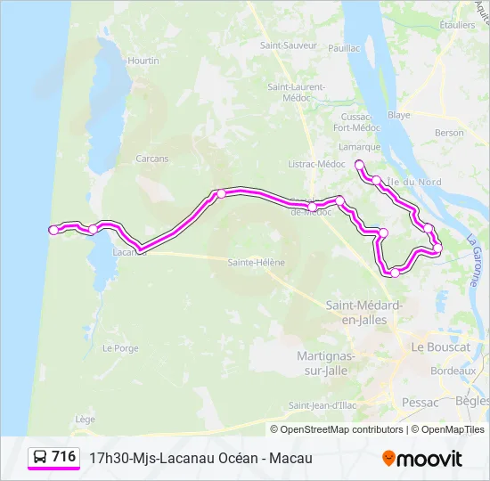 716 Bus Line Map