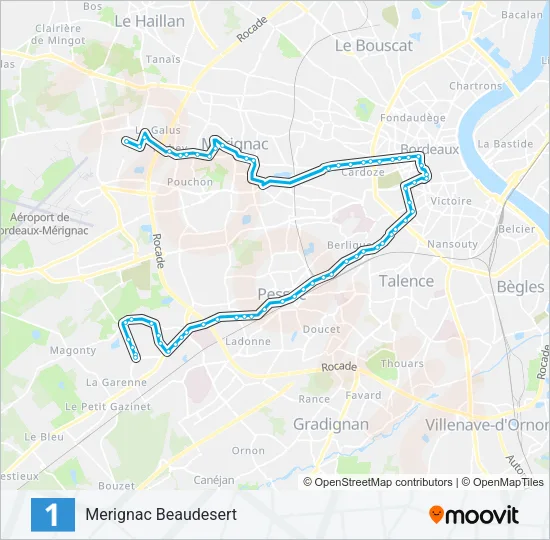1 Bus Line Map