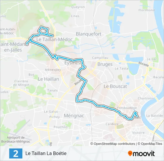2 Bus Line Map
