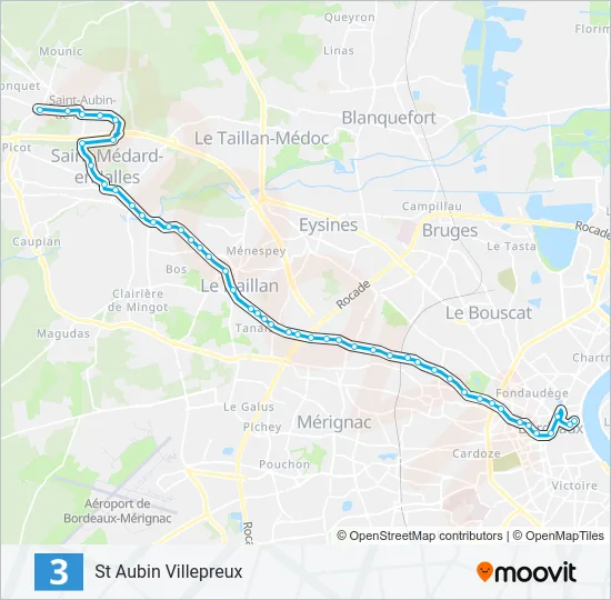 3 Bus Line Map