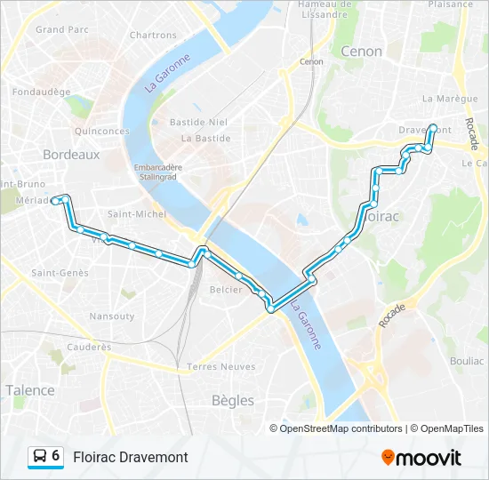 6 Bus Line Map