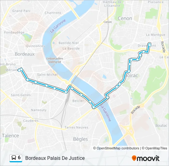 6 Bus Line Map