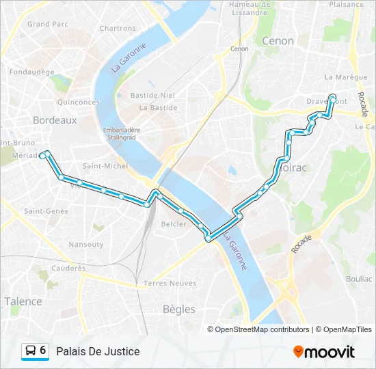 6 Bus Line Map
