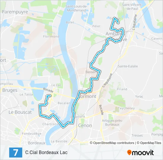 7 Bus Line Map