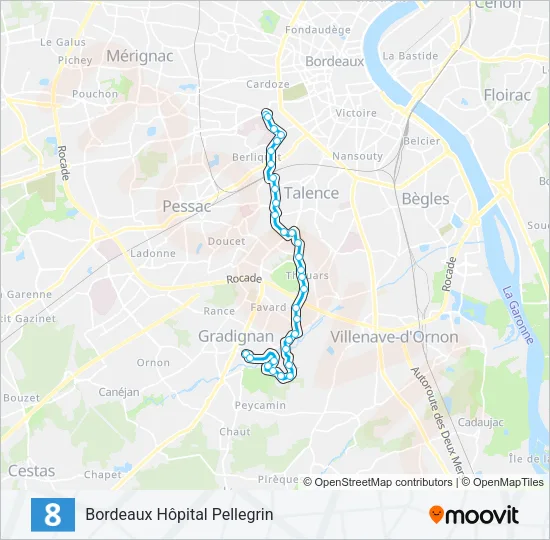 8 Bus Line Map