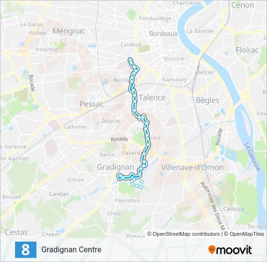 8 Bus Line Map