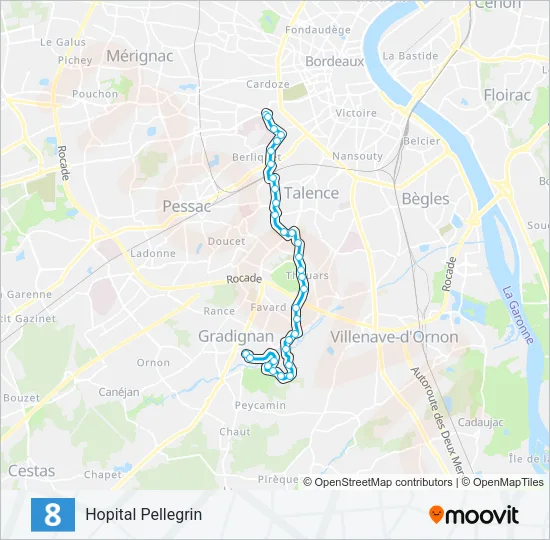 8 Bus Line Map