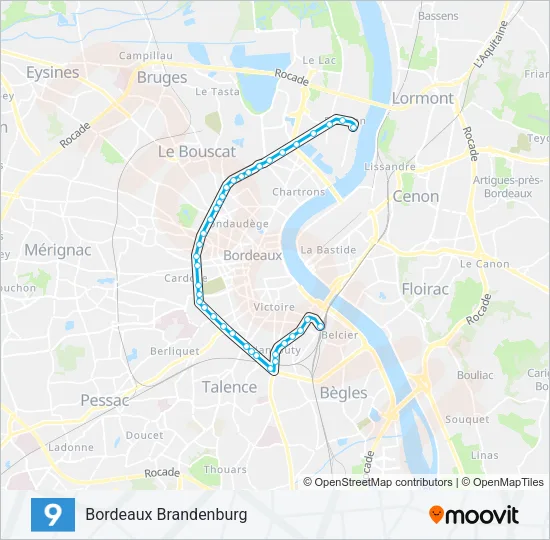 9 Bus Line Map