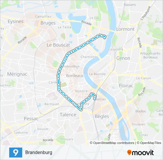9 Bus Line Map