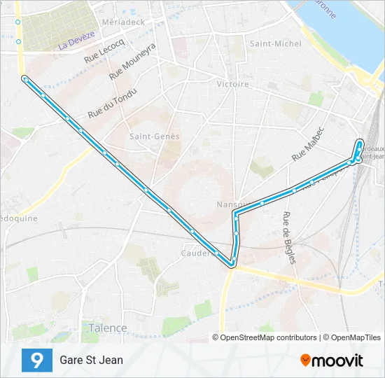 9 Bus Line Map