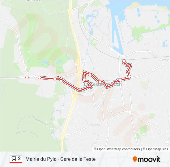 2 Bus Line Map