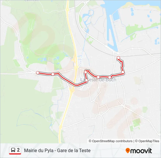 2 Bus Line Map