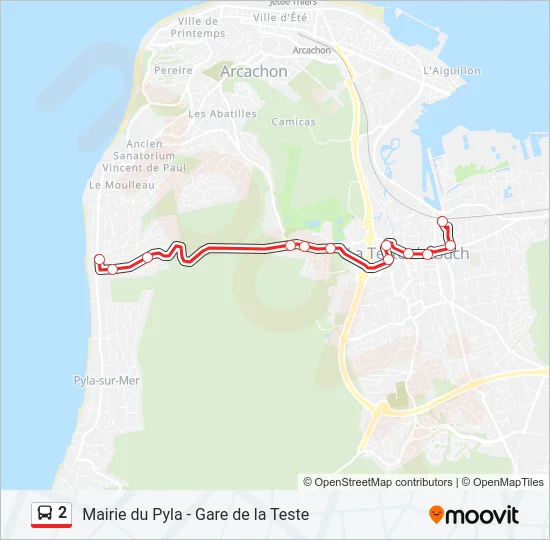 2 Bus Line Map