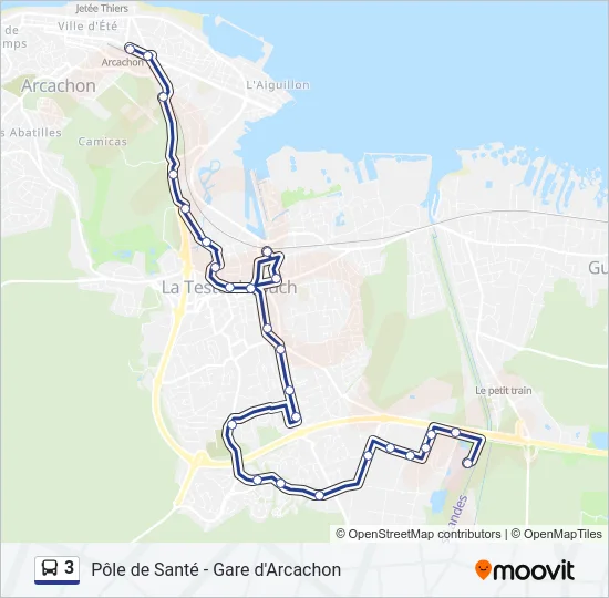 3 Bus Line Map