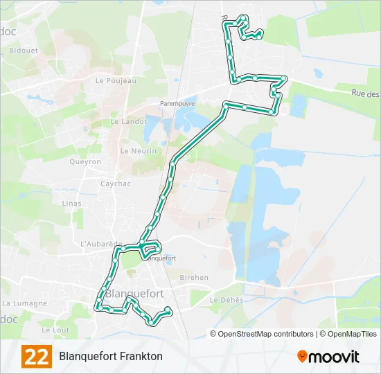 22 Bus Line Map