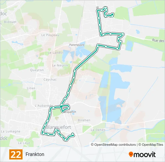 22 Bus Line Map