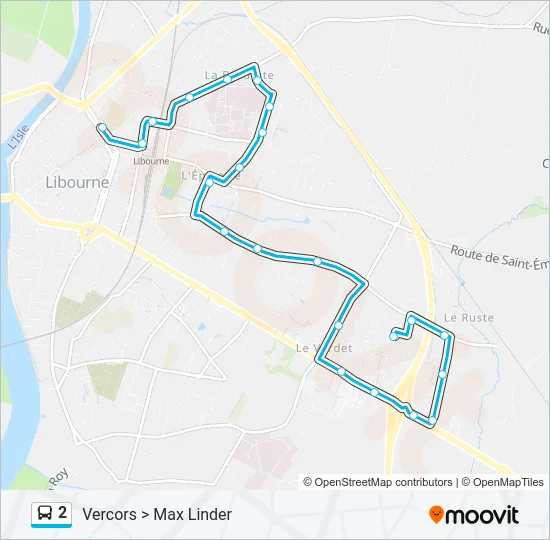 2 Bus Line Map