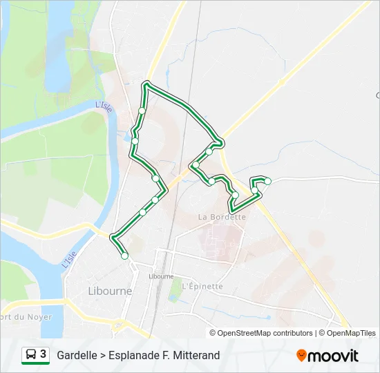 3 Bus Line Map
