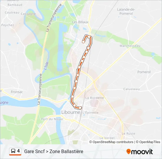 4 Bus Line Map