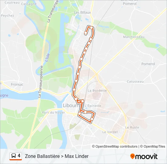 4 Bus Line Map