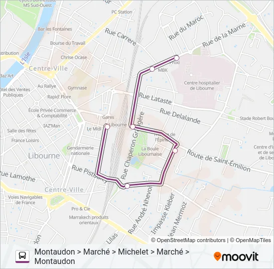 BASTIDETTE Bus Line Map