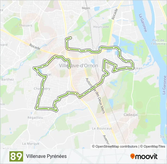 89 Bus Line Map