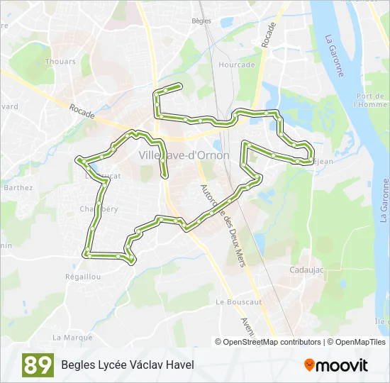 89 Bus Line Map