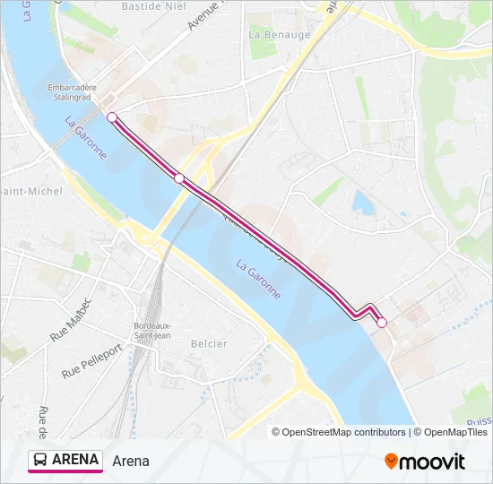 ARENA Bus Line Map