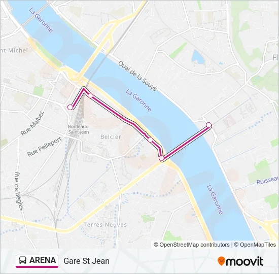 ARENA Bus Line Map