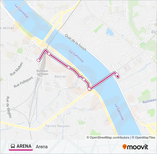 ARENA Bus Line Map