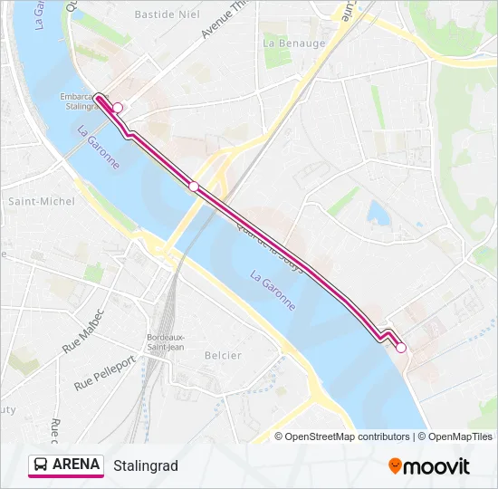 ARENA Bus Line Map