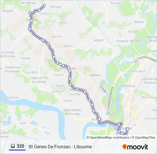320 Bus Line Map