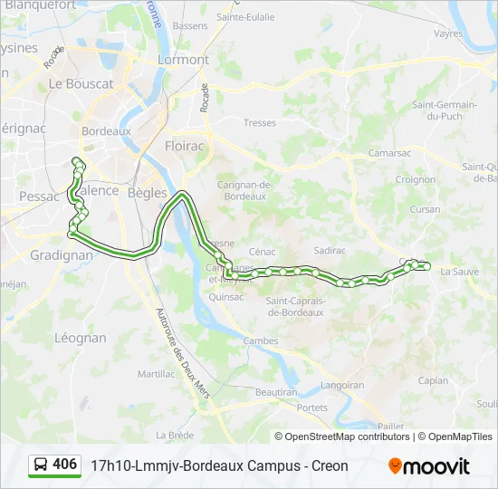 406 Bus Line Map