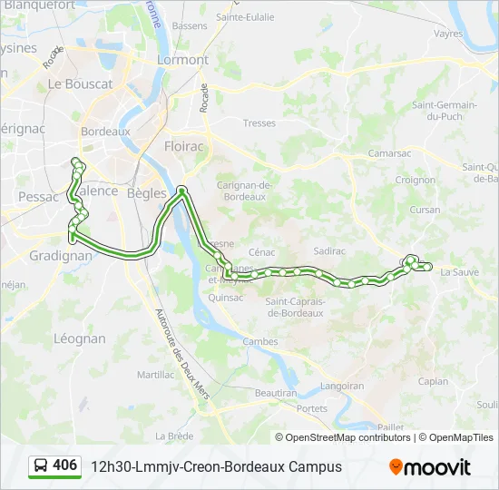 406 Bus Line Map