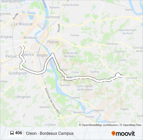 406 bus Line Map