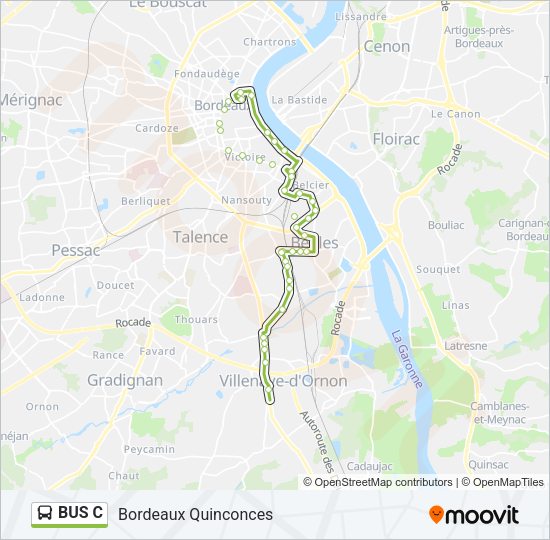 BUS C Bus Line Map