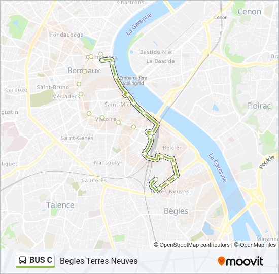 BUS C Bus Line Map