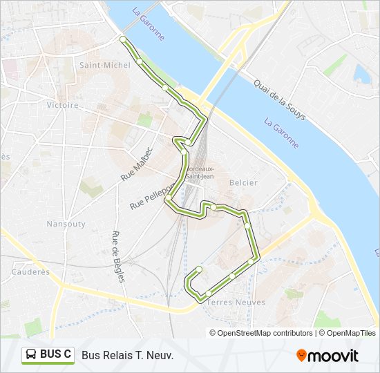 BUS C Bus Line Map