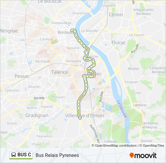 BUS C Bus Line Map