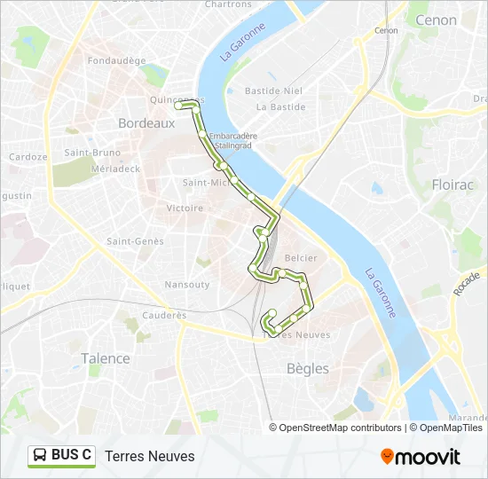 BUS C Bus Line Map