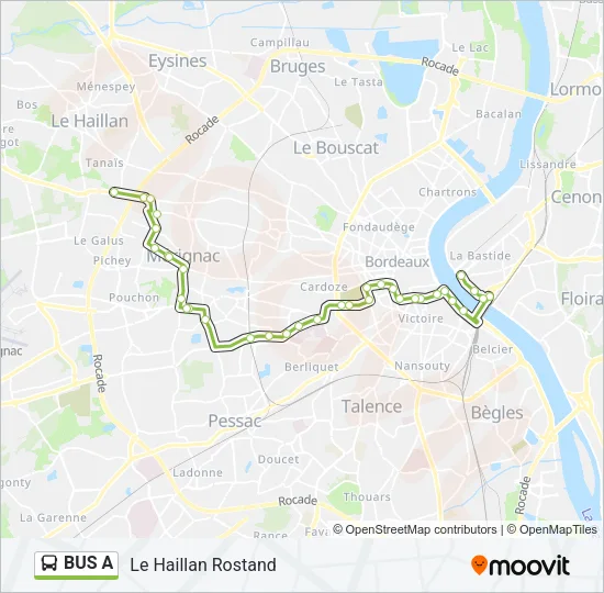 BUS A Bus Line Map