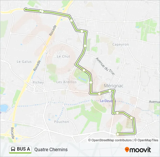 BUS A Bus Line Map