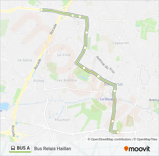 BUS A Bus Line Map
