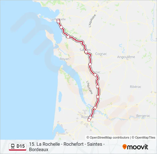 D15 Train Line Map