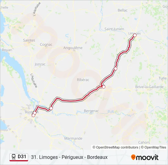 D31 Train Line Map