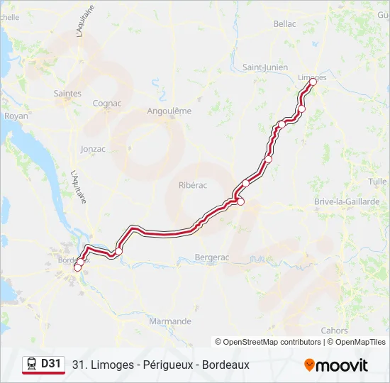 D31 Train Line Map