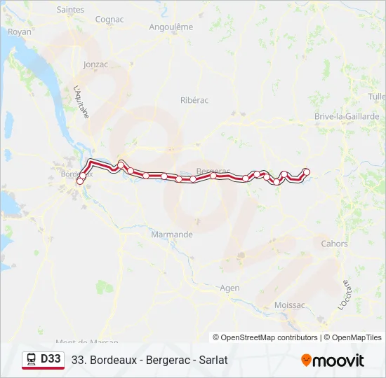 D33 Train Line Map