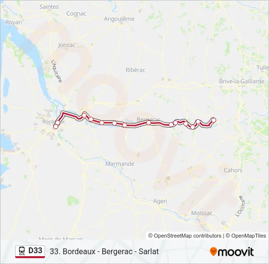 D33 Train Line Map