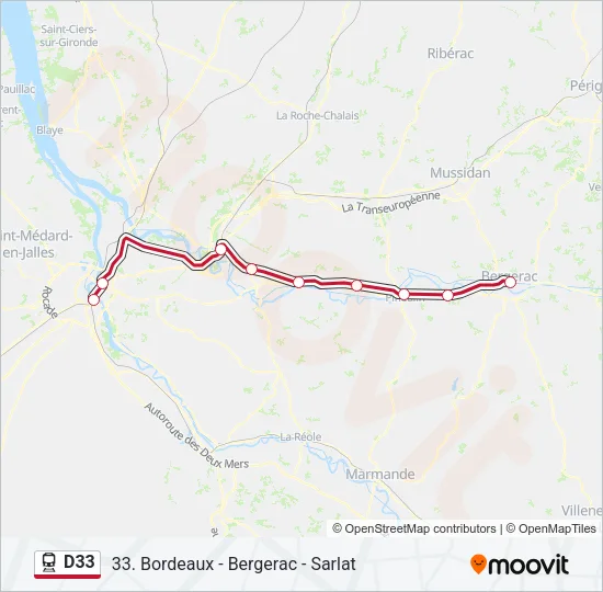 D33 Train Line Map
