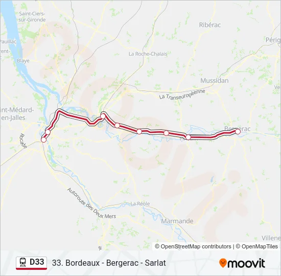 D33 Train Line Map